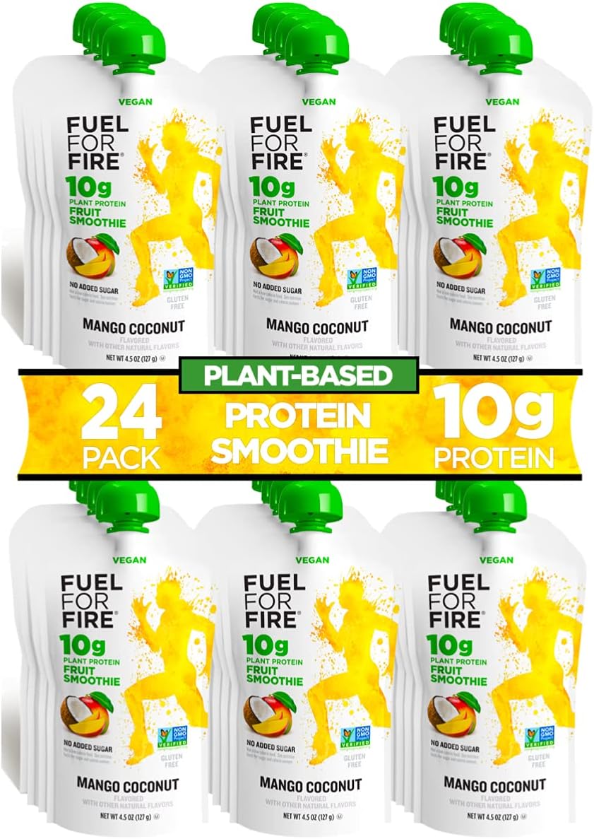 Fuel for Fire VEGAN Protein Smoothie Squeeze Pouch Mango
