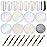 Artdone 8 Jars Chrome Nail Powder Magic White Pearl Kit Mirror Effect Silver Metallic Holographic Dip Nail Powder Decoration Iridescent Aurora Mermaid Pigment