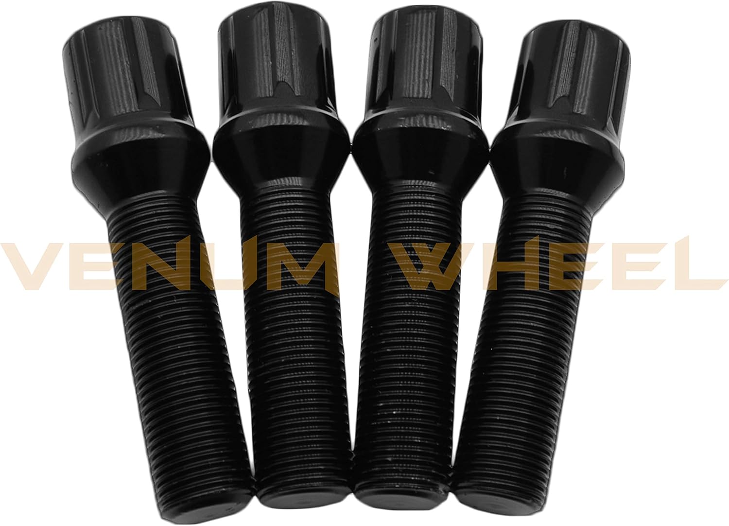 Complete Kit - 5x112 MM Hub Centric 5 MM Wheel Spacers 66.6 Wheel Bore + Black Conical Spline Tuner Bolts Aftermarket Wheels Works with Audi 2009 + A4 A5 A6 A7 A8 S4 S5 S6 S7 + More