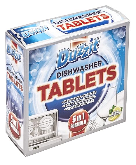 Duzzit Dishwasher 5 in 1 Tablets Lemon Fragrance 24 Tabs