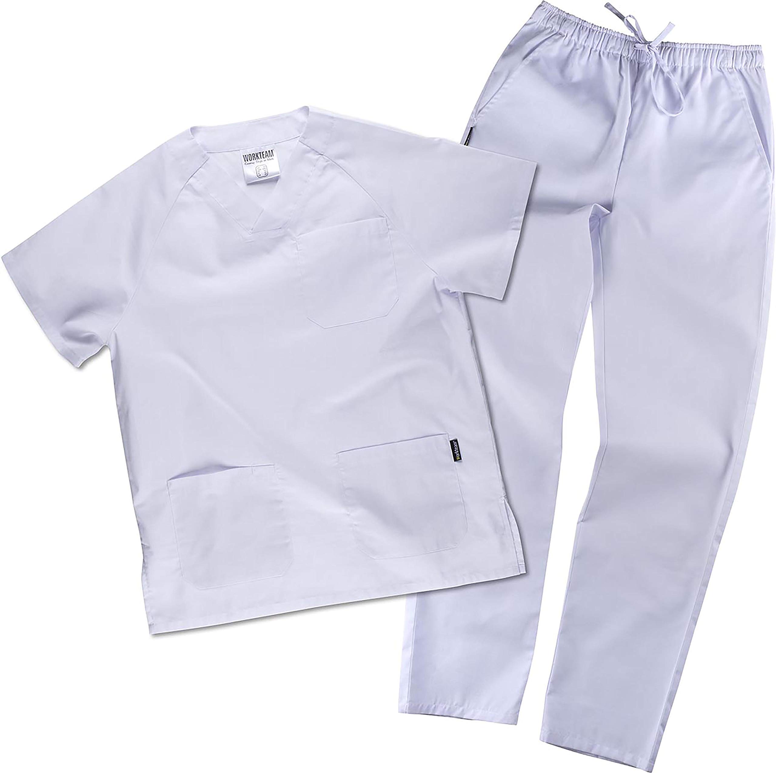 Work Team Teamwork Workteam Uniforme sanitario o Conjunto Sanitario, con elástico y cordón en la cintura, Casaca y Pantalon Unisex