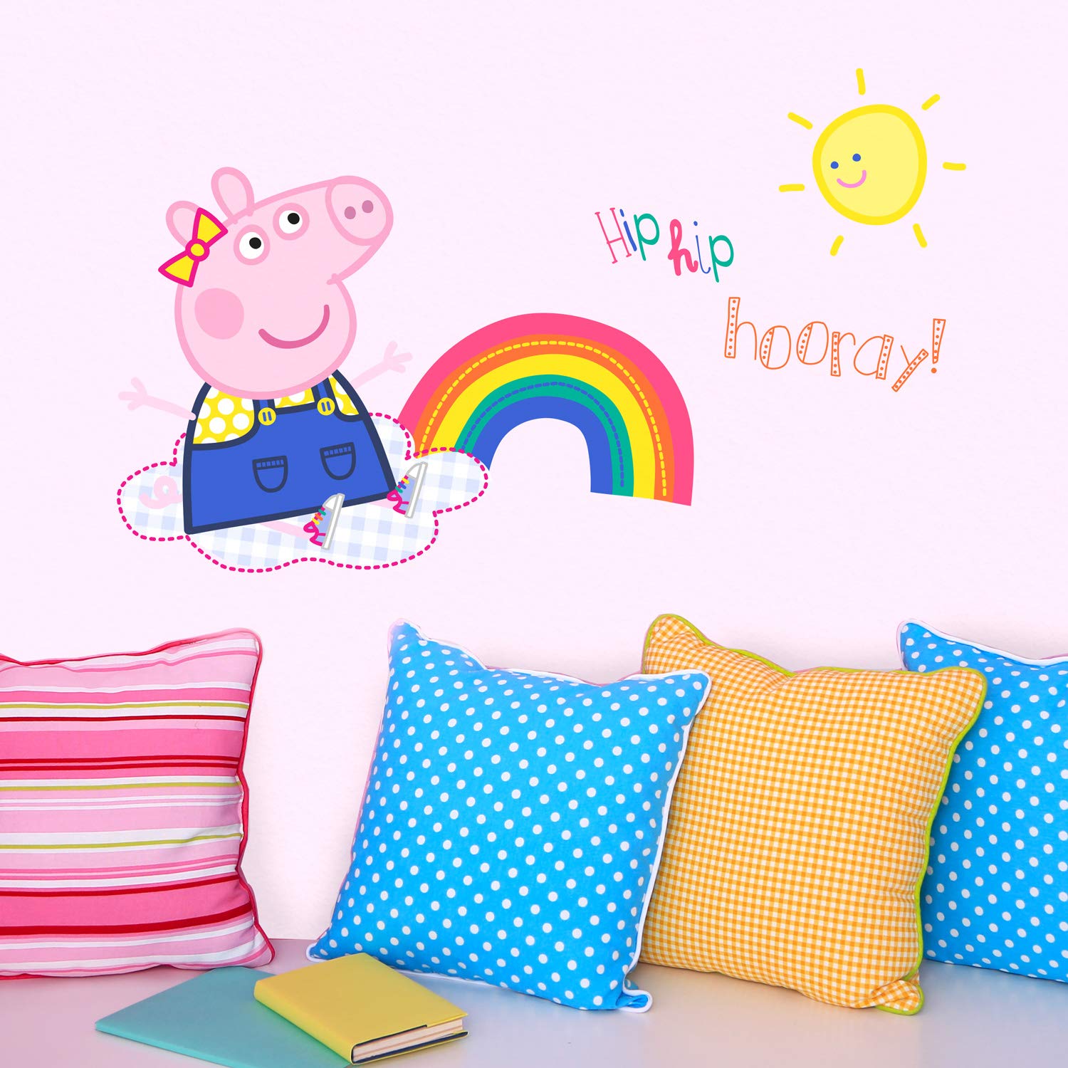 Stickerscape Sunshine Peppa Pig Wall Stickers ( - Regular Size)| Official Peppa Pig Wall Decal, Wall Decor | Easy To Apply, Cleanly Removable