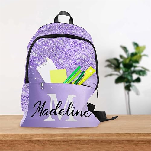 Miniatura 10 de MyPupSocks Mochila escolar personalizada con nombre personalizado, mochila o bolsa de almuerzo, unisex, Multi 16, Mochilas Daypack