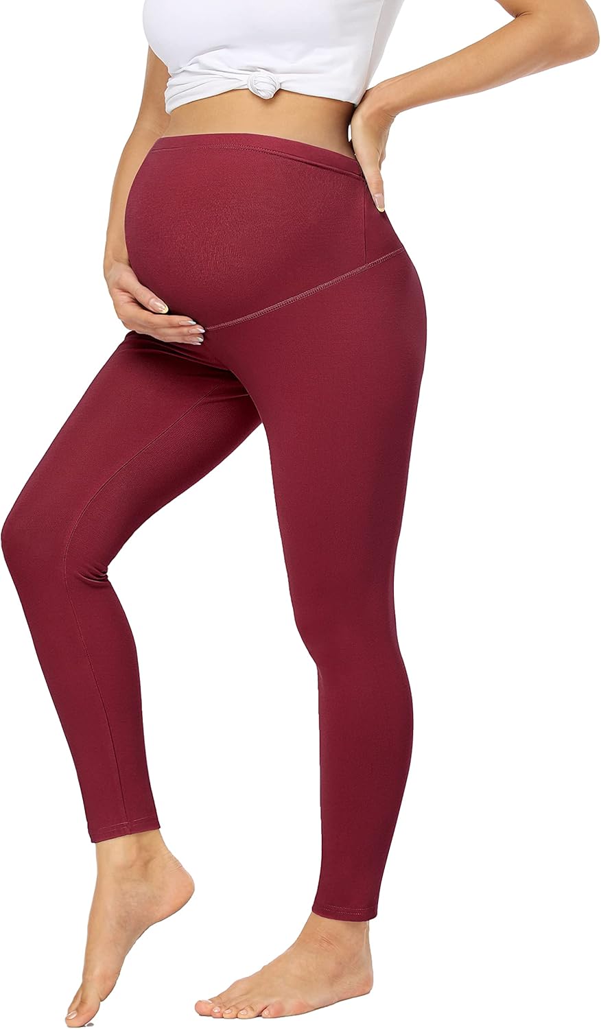 Joymom Maternity Pants Over The Belly Pregnancy Yoga Pants Active Wear Workout Leggings at  Women’s Clothing store