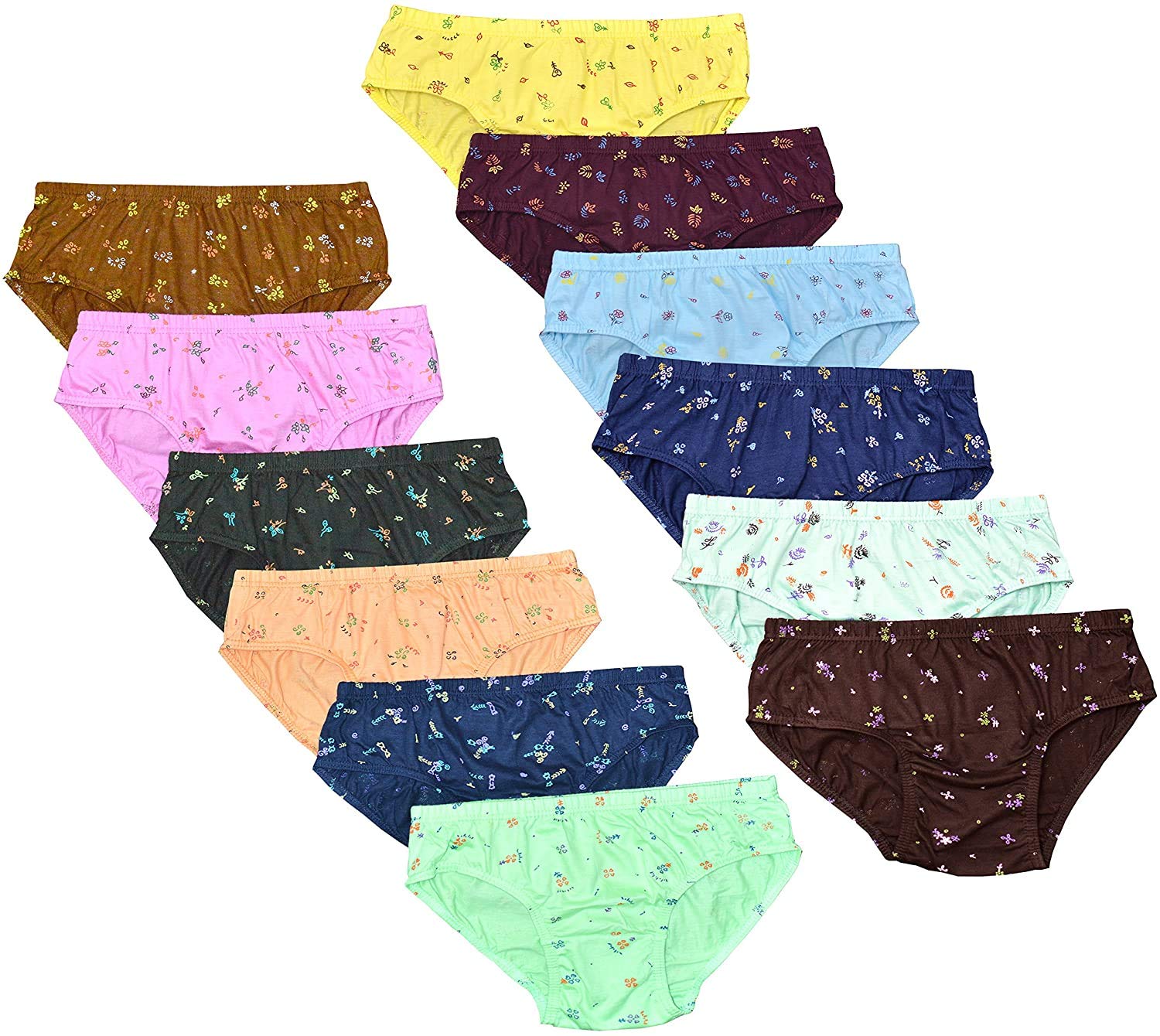 SAFESHOP - (Pack of 4 piece) Women's Brief/Panties 100% Cotton Plain/Printed Ladies Panty Inner Elastic Under wear Combo Pack Offer (Assorted Colour)-New Model 233-picture-15