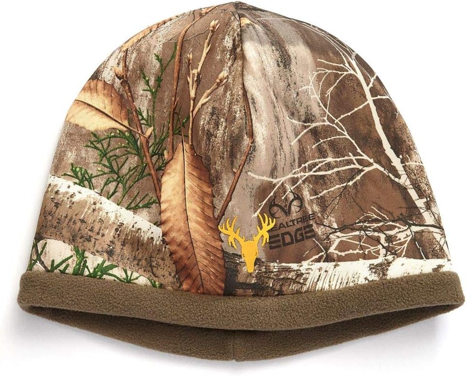 HOT SHOT Men’s Reversible Mustang Camo Hat Beanie – Realtree Outdoor Hunting Camouflage
