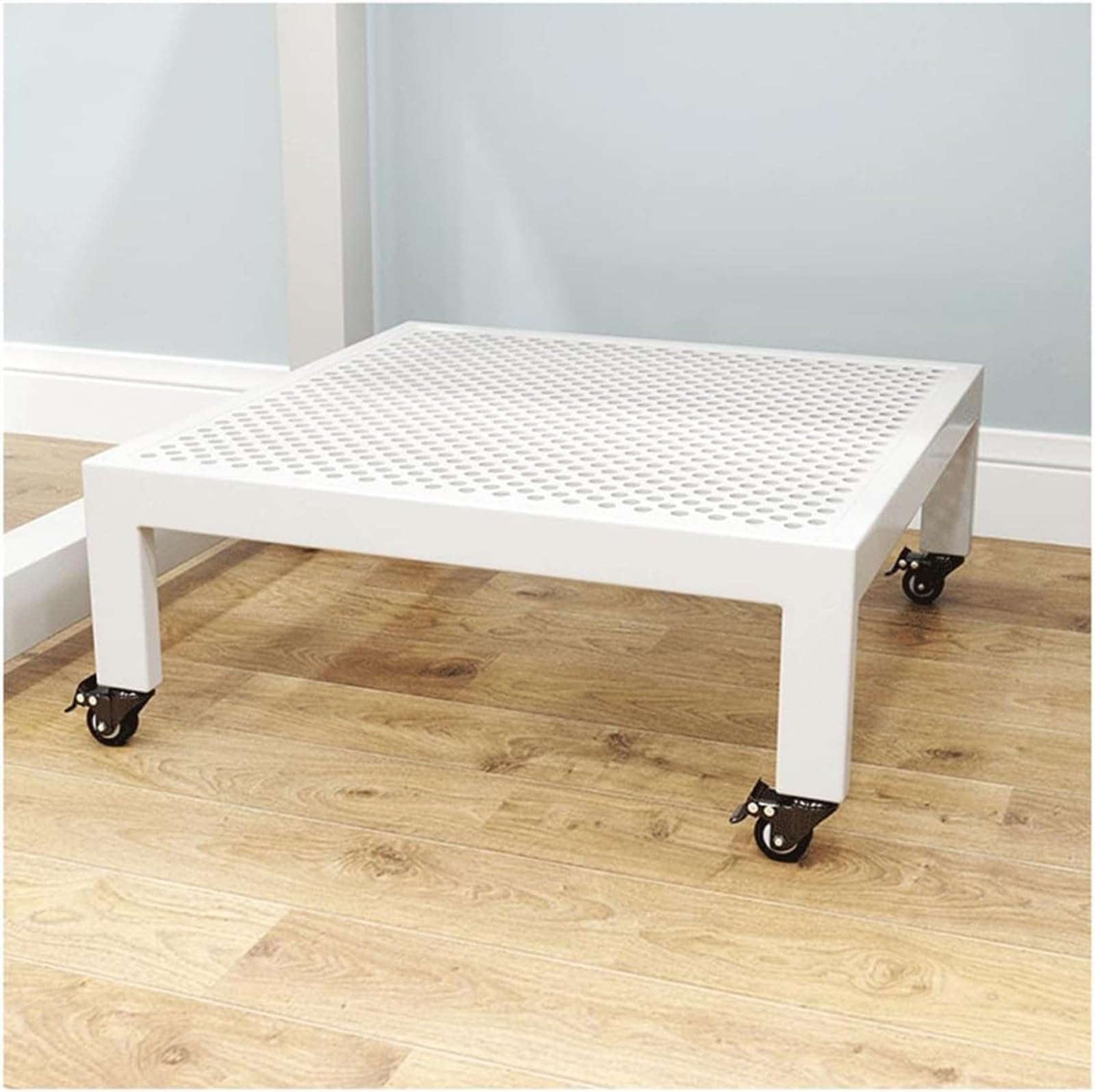 YUANCHUTOP Rolling Plant Caddy Tray on Wheels, Metal Planter Trolley for Indoor/Outdoor Use, Movable Flower Pot Stand, 35cm/14in, Ideal for Home Garden nization