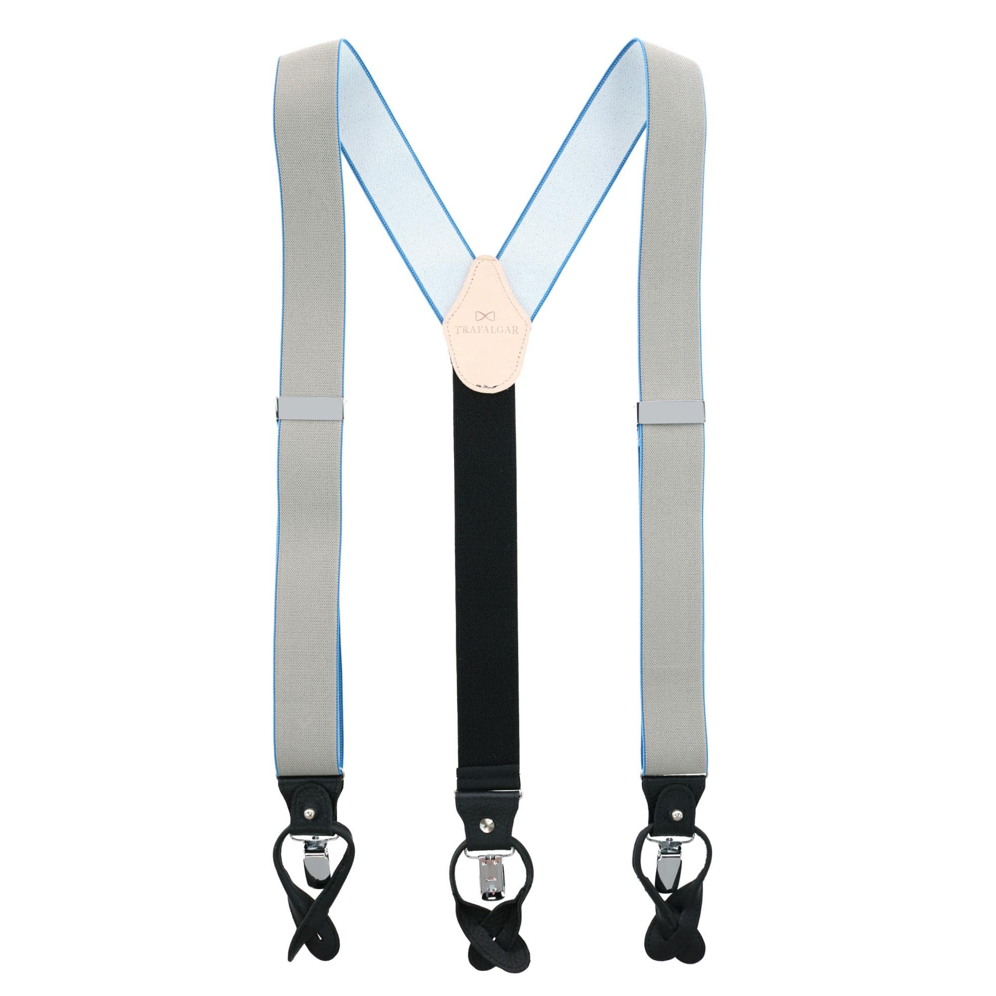 Trafalgar Men's Maddox 35mm Convertible Braces (Suspenders), Khaki