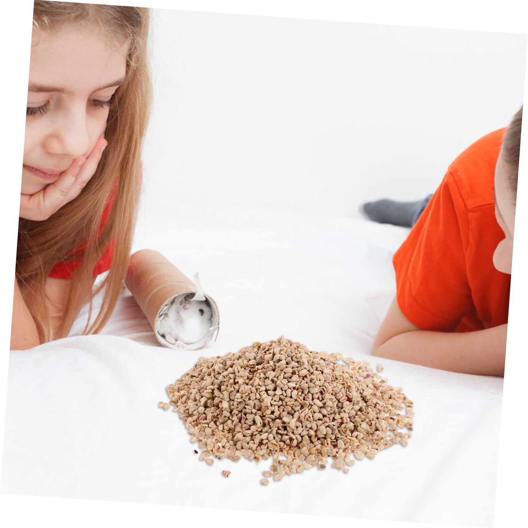 BESPORTBLE 1000g Lettiera di Mais Naturale Pannocchie di Mais per Piccoli Animali Materiale per Lettiera per Criceti e Conigli Decorazione per Habitat da Interno Facile da Pulire