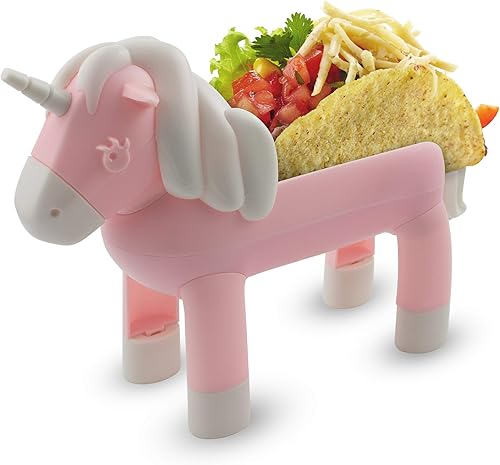Soporte para tacos de unicornio  Plato para niños con divisor con capacidad para 2 conchas para divertirse la fiesta del martes de tacos  Soporte