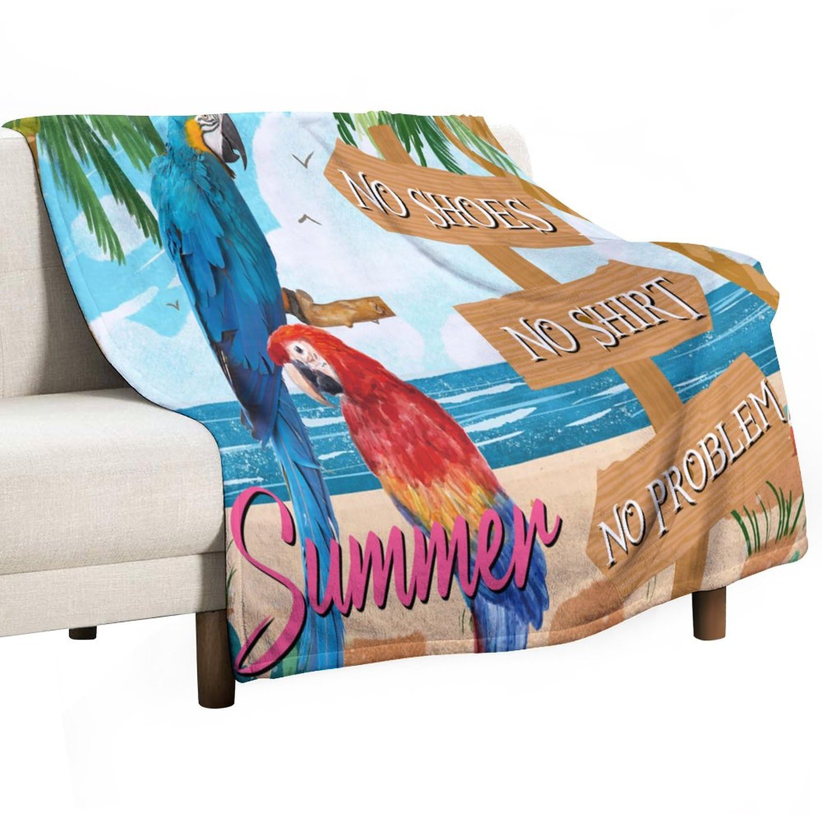 Couverture polaire pelucheuse grand format coucher de soleil