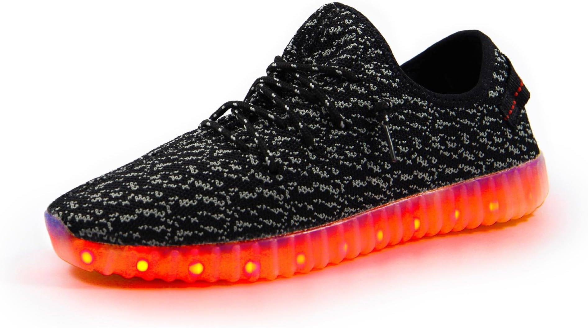 Shuffle F2 - Premium LED Shoes Bright Light Up Sneakers, Unisex (12 US Women / 10 US Men, Black)