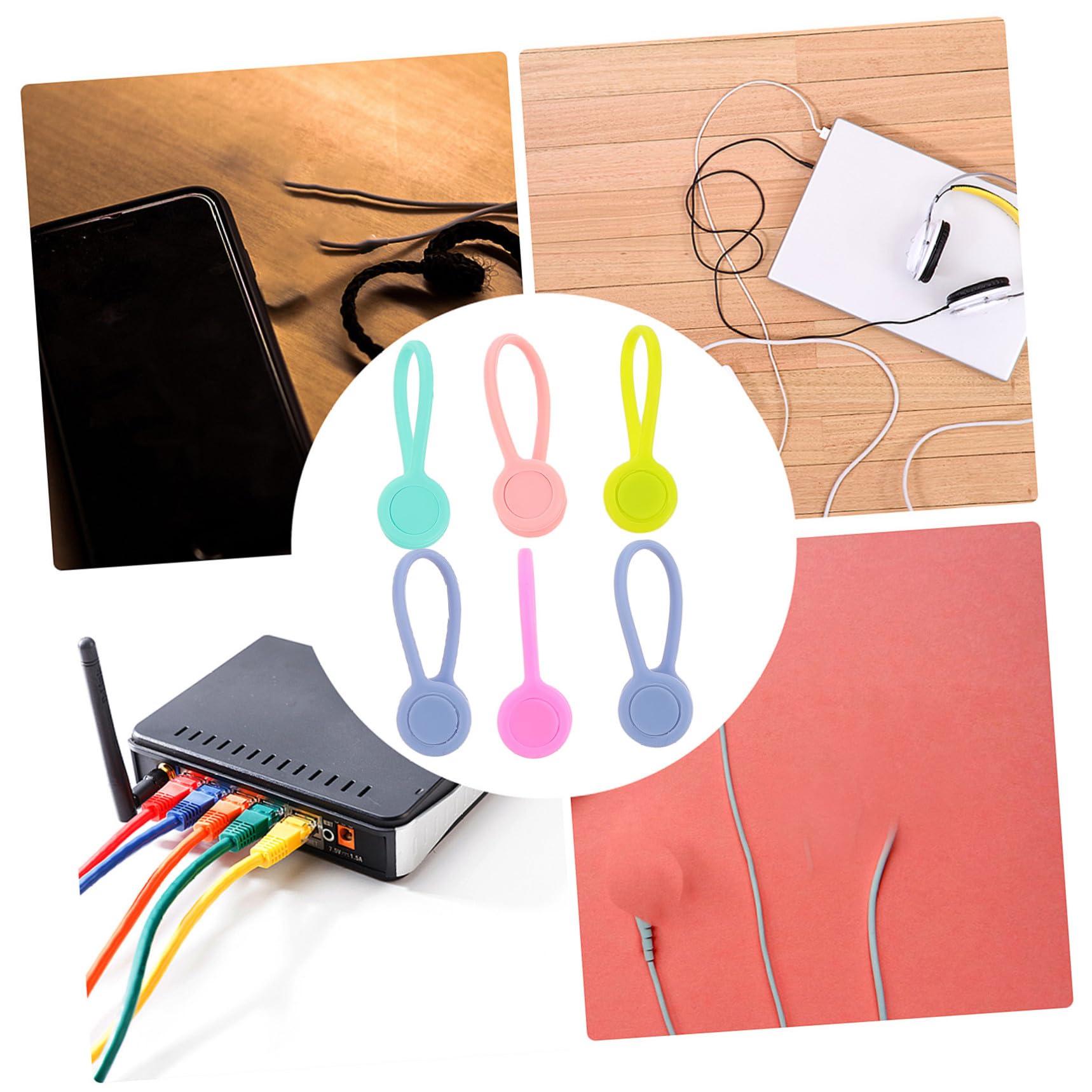 Hemobllo 36stücke Magnetische Kabelbinder Bunte Kabelclips Für Effiziente Kabelorganisation Flexibel Langlebig Und Wiederverwendbar Für Zuhause Büro Und Unterwegs