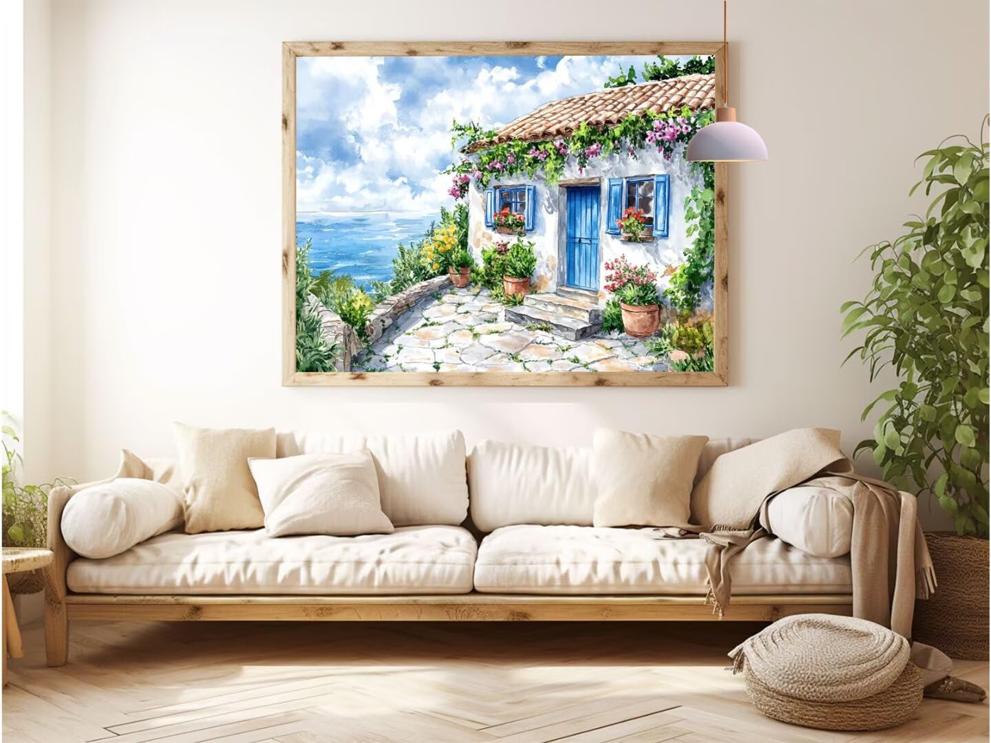 Cabine Peinture Numeros Adulte avec Cadre 100X130CM, Peinture par Numero Adulte Fleur Motif Désign, DIY Paint by Numbers Enfant Loisirs Créatifs avec Peintures et Pinceaux, Decoration Maison, Cadeau