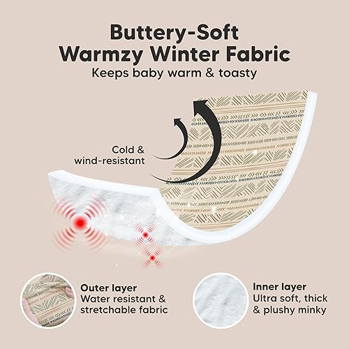 Miniatura 3 de Funda de asiento de automóvil para bebés para niños y niñas, toldo transpirable para asiento de automóvil para invierno, lluvia, ajuste elástico