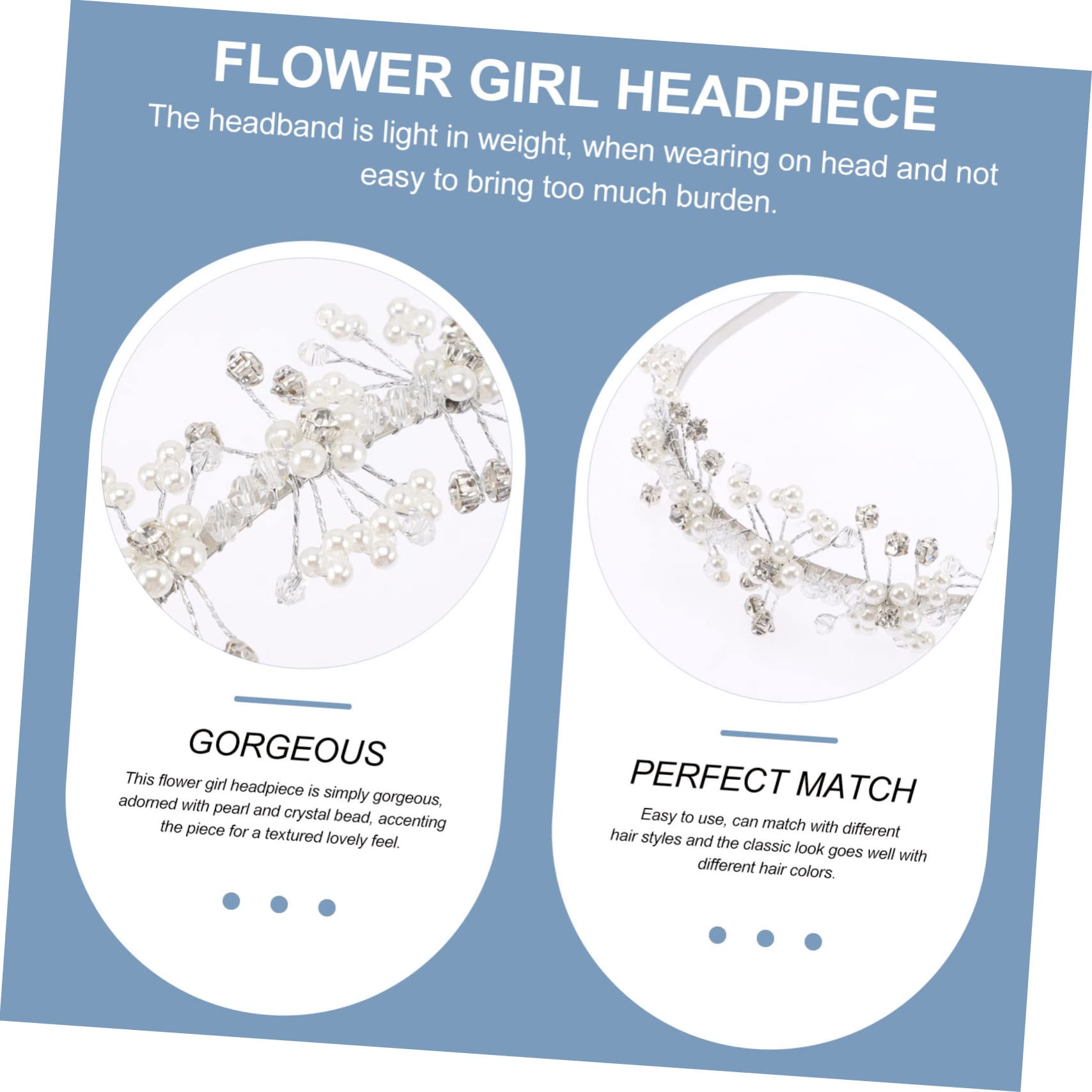 MAGICLULU 4piezas Diadema De Perlas y Cristales Para Accesorios De Pelo Elegantes Para Bodas y Tocado Floral De Para Sesiones Fotográficas y Celebraciones
