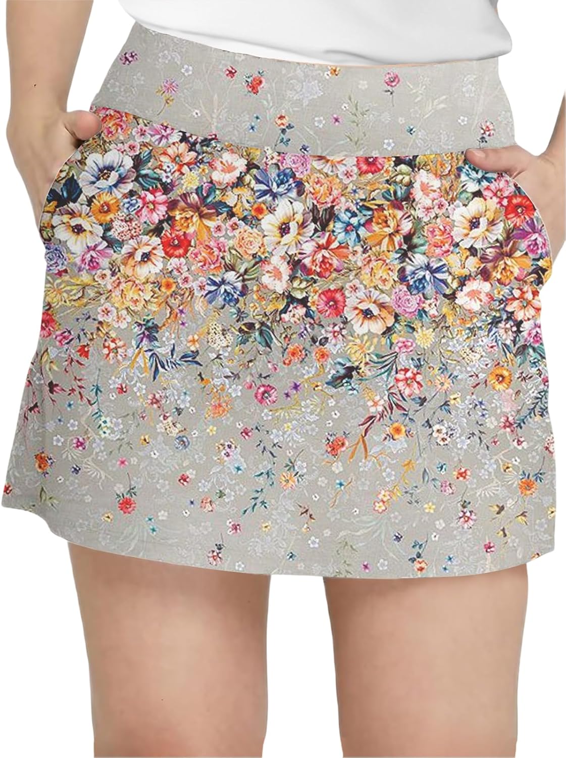 ACEGOLFS Womens Golf Skirt 16"/19" High Waisted Tennis Skirts for Women Solid Athletic Workout Skirts with Shorts Pockets - Image 5