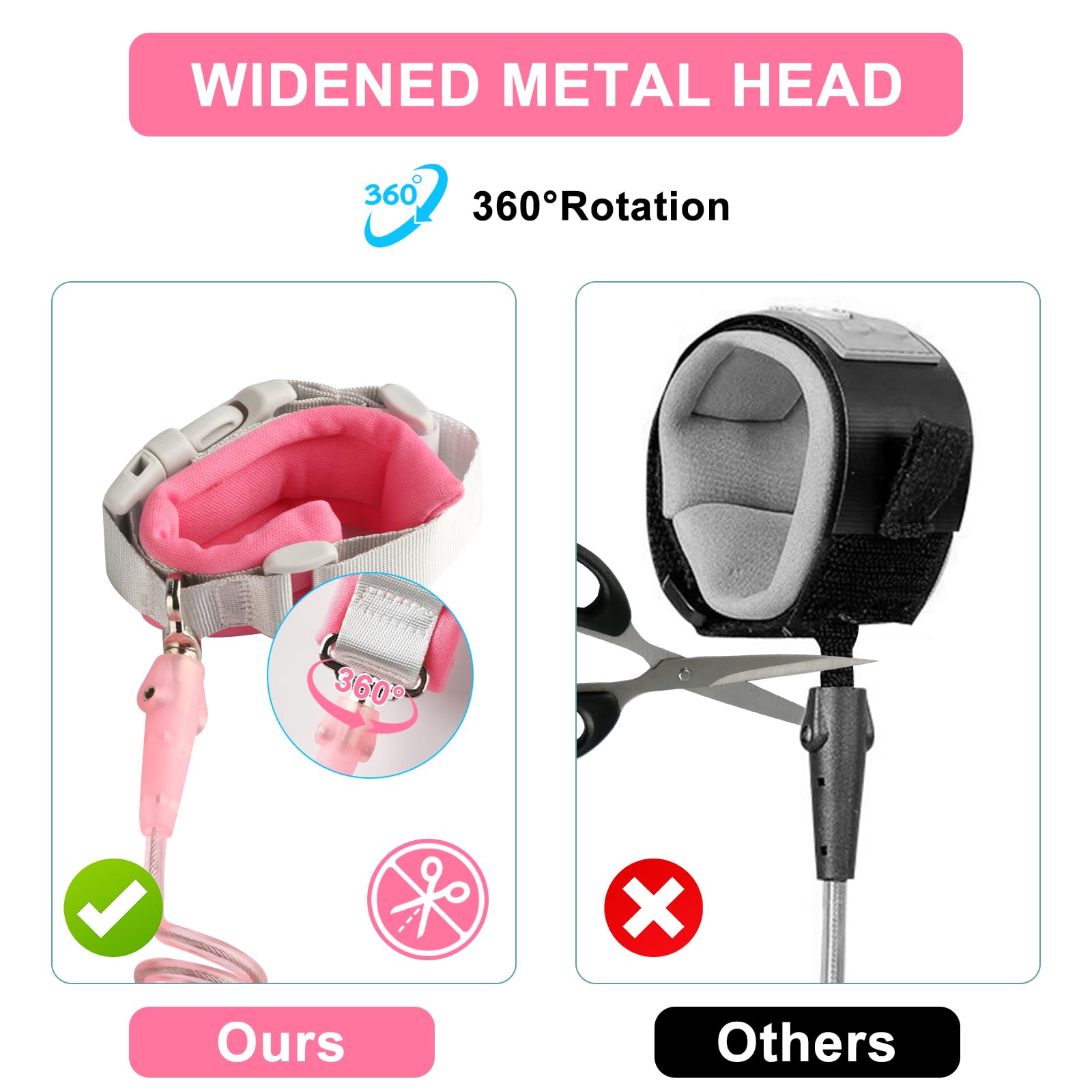 Anti Lost Toddler Wrist Reins, Anti-Lost Child Safety Wrist Link, Toddler Safety Harness Walking Leash - Image 4