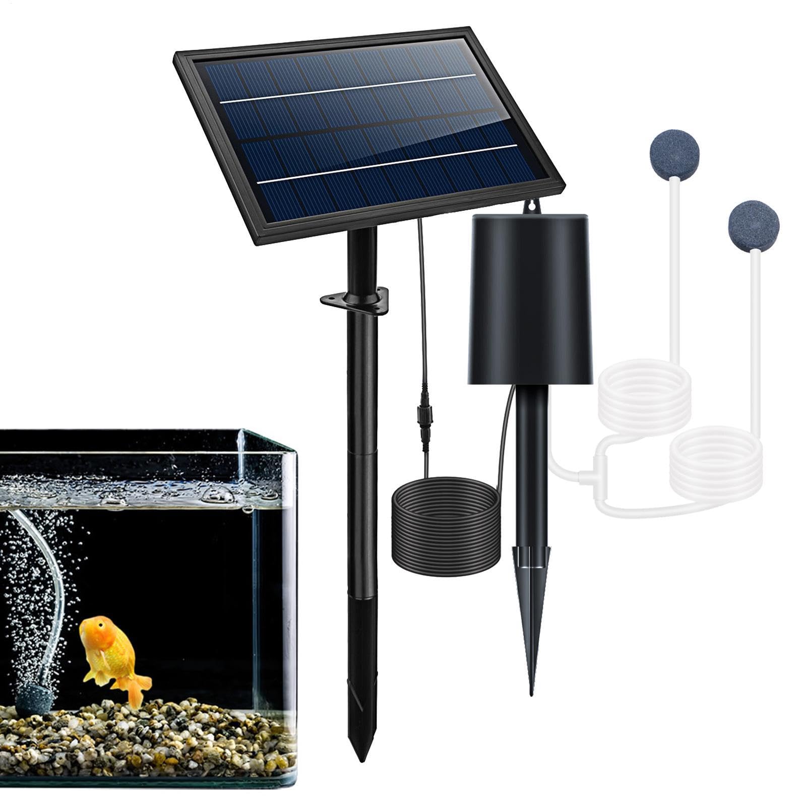 Ossigenatore Solare Laghetto Pompa Solare per Ossigeno 9V6W Ossigenatore | Aeratore per laghetto fotovoltaico Ossigenatore a pompa d'aria per acquario, regolabile, da giardino