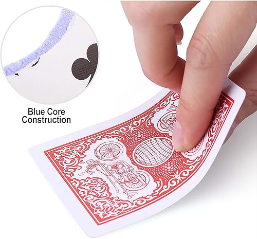 Miniatura 6 de LotFancy Cartas de Juego, 2 Paquetes, Barajas de Cartas, Tamaño de Póquer, Índice Estándar, para Blackjack, Euchre, Juego de Cartas Canasta, Cartas