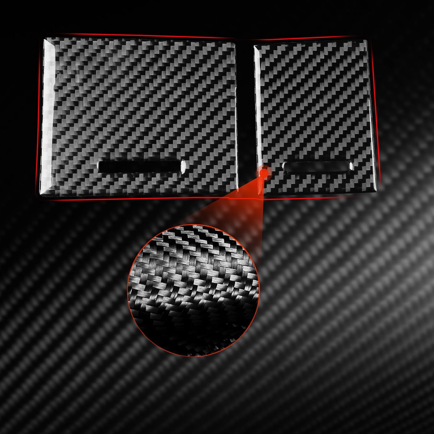black soft carbon fiber car interior ashtray 2/piece decorative sticker suitable for Acura TSX 09-14 carbon fiber car interior