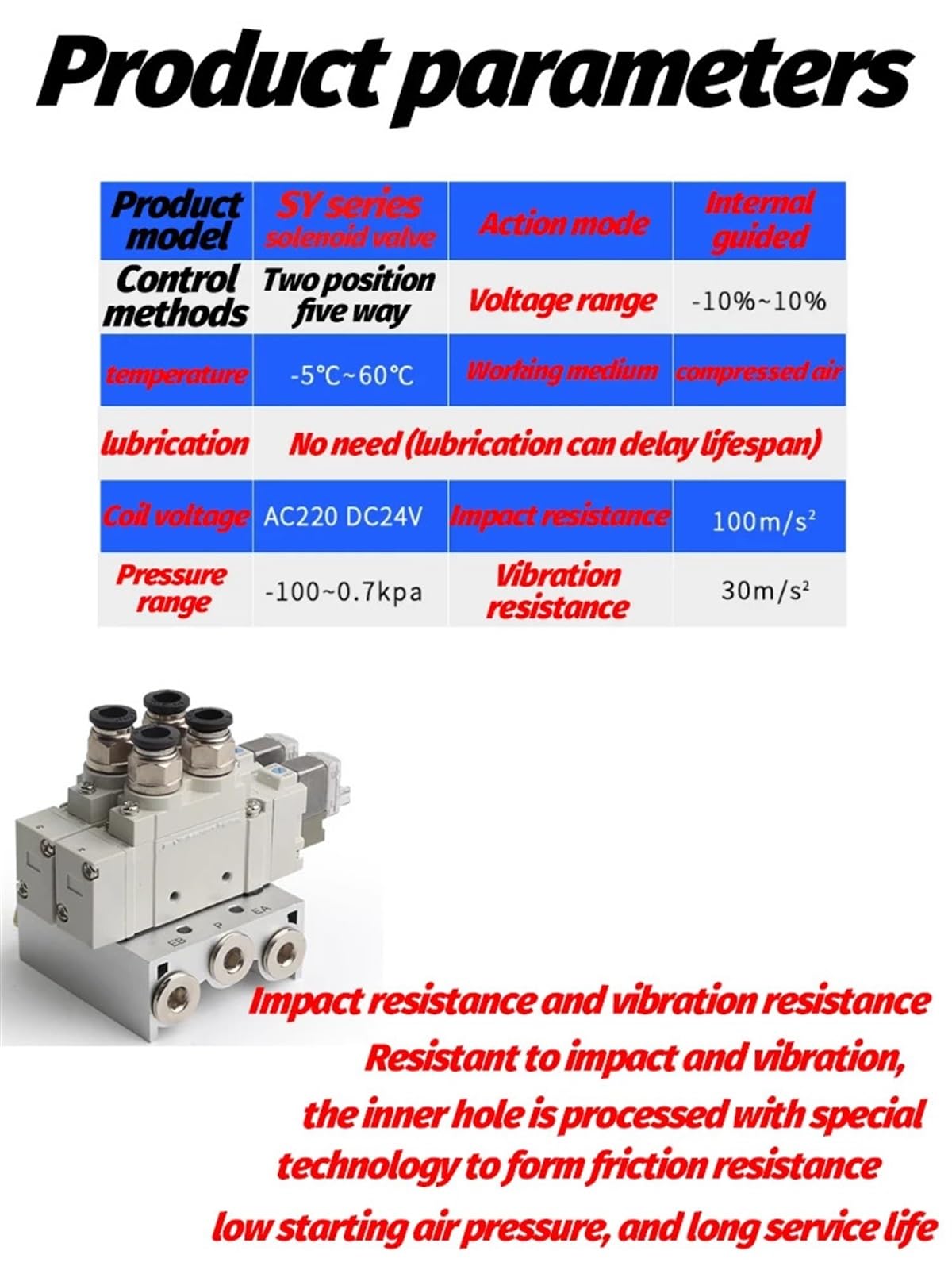 SY5120 multi-drożny rozdzielacz pneumatyczny zawór elektromagnetyczny cylinder Control SY5120-5LZD-01 SY5120-6LZD-01 rozdzielacz (2 stacje)
