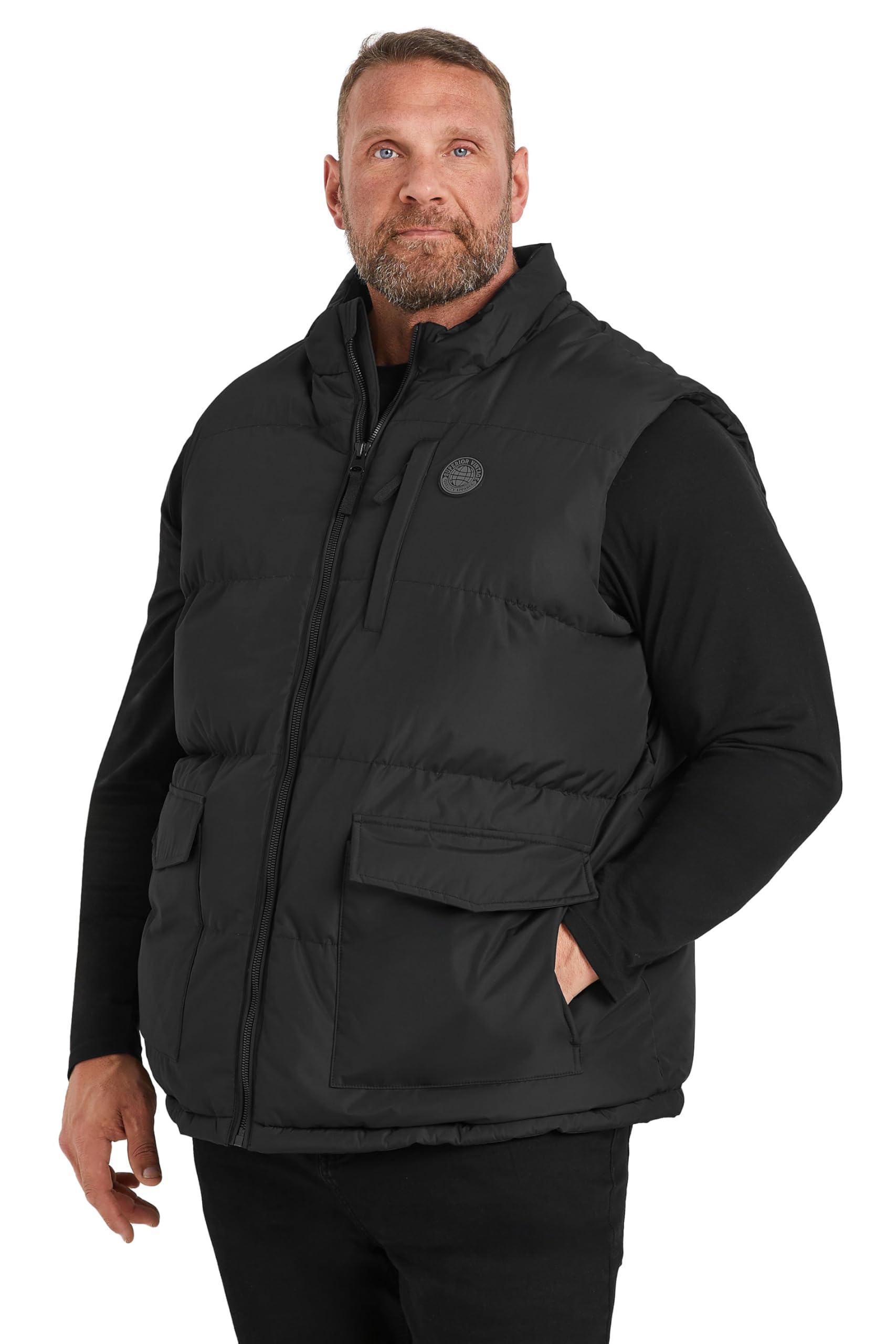 BadRhino Big & Tall Zip Through Gilet - Men's - Plus Size Curve