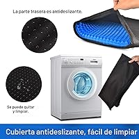 Vista 4 de Cojín de asiento de gel, cojín de asiento de enfriamiento (súper grande y grueso), diseño de panal transpirable que absorbe los puntos de presión