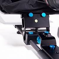 Vista 7 de Sistema de teleprompter móvil Construcción de fibra de carbono y aluminio Capucha de nailon y visera antirreflejo Vidrio divisor de haz