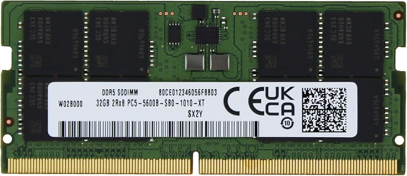 Factory Original 32GB 1x32GB Compatible for ASUS Zenbook Pro 14 OLED UX6404, UX6404VI, UX6404VV Laptop DDR5 5600MHz PC5-44800 SODIMM 2Rx8 CL46 1.1v Notebook Memory Module Upgrade RAM Adamanta