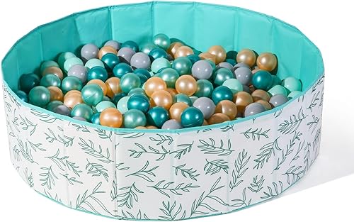 Piscina de pelotas para niños de 40 pulgadas plegable de doble capa Oxford con bolsa de almacenamiento para juegos (bolas no incluidas), regalos