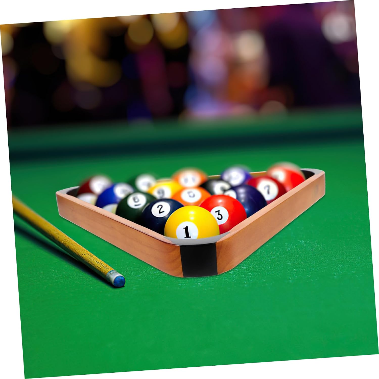 Toddmomy Billiards Rack Pool Table Billiard Frame Snooker Tripod Pool Ball Storage Wood Material Easy to Use