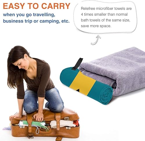 Miniatura 4 de LIFANGMI Toallas de playa de 16 x 31.5 pulgadas, ultra suaves, de secado rápido, toallas de baño, campamento, playa, fitness, 16 x 31.5 pulgadas