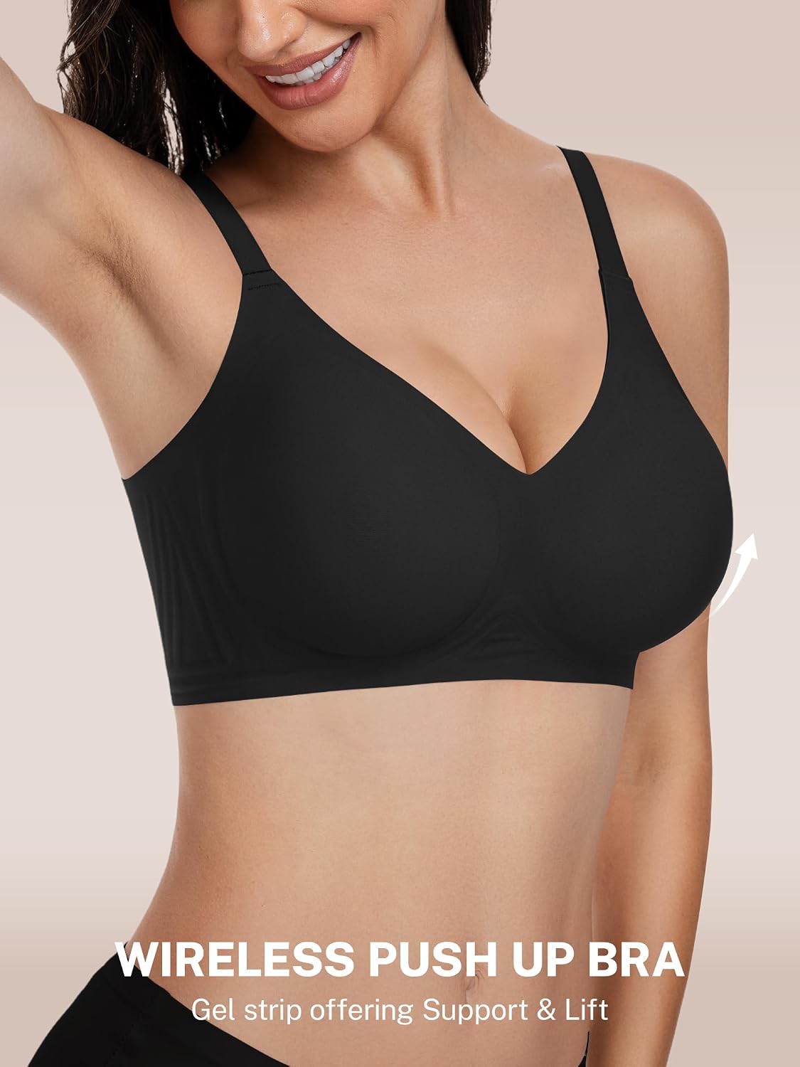 habibee Jelly Bra for Women No Underwire Comfort Seamless Bras Push Up Wireless Bras Full Coverage Bralettes thumbnail