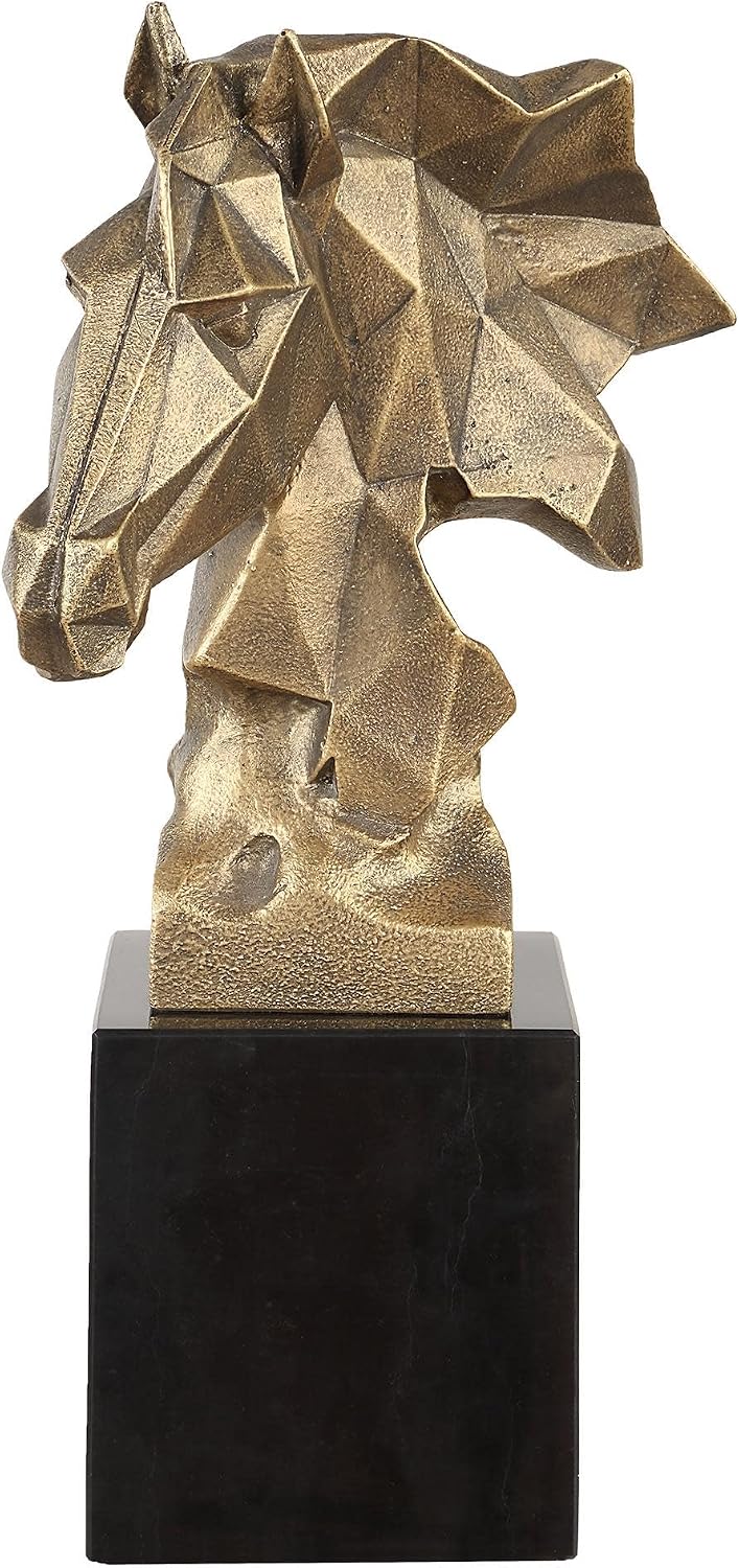 Uttermost 18185 Chiseled Horse Bust - Sculpture-13.25 Inches Tall and 6.5 Inches Wide