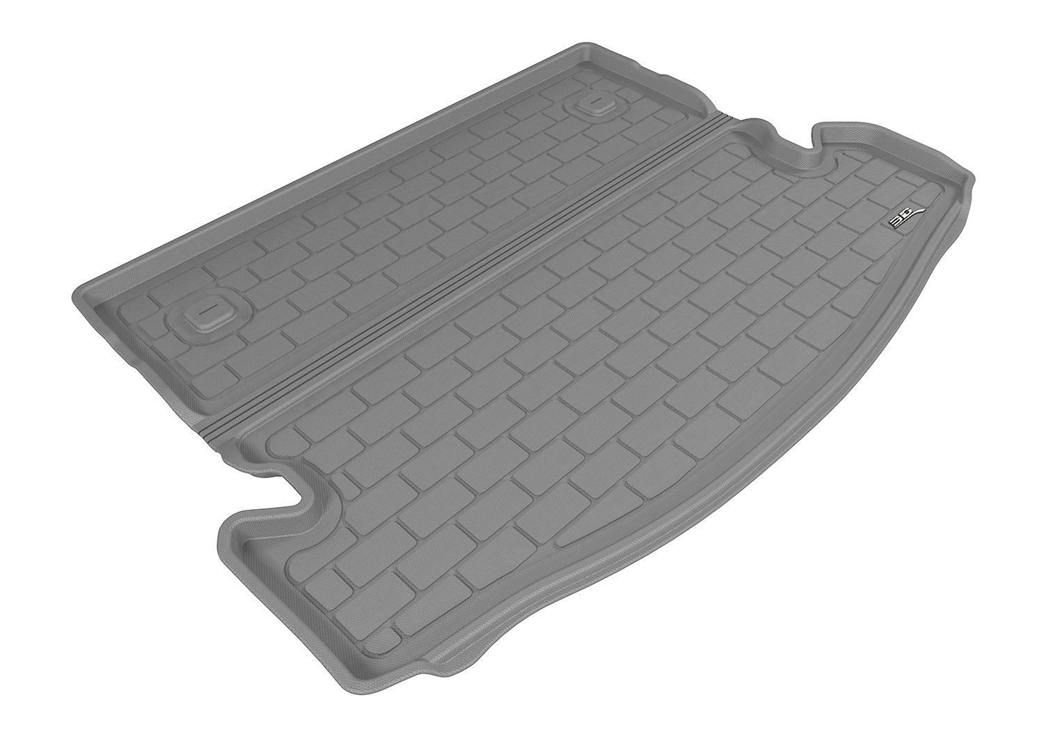 Photo 1 of 3D MAXpider Custom Fit Floor Mat for Select Nissan Rogue Models - Kagu Rubber (Gray), Cargo Liner (7 Seats) Gray Cargo Liner (7 Seats)