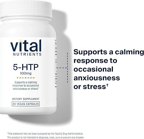Miniatura 7 de Vital Nutrients 5-HTP 100mg (5-hidroxitriptófano)  Suplemento vegano de apoyo de serotonina*  Apoyo para el sueño y el estrés  5HTP y vitamina B6