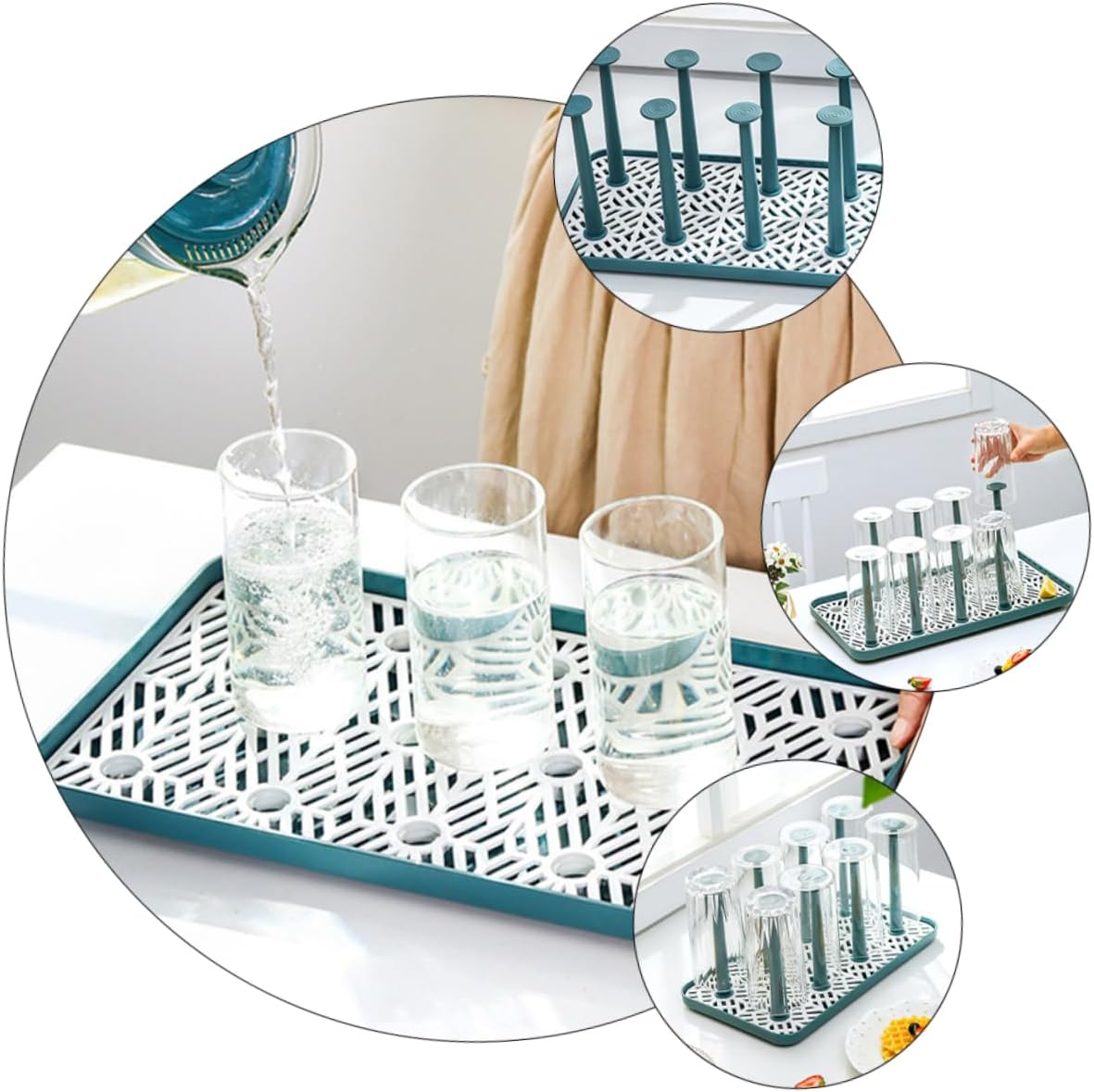 1pc Creative Glass Cup Drying Rack Practical Tea Mug Organizer for Efficient Storage and Drainage for Small Spaces and Home Use