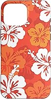 Vista 19 de Carcasa para iPhone 17 con diseño de flores hawaianas tropicales de hibisco naranja Y2K