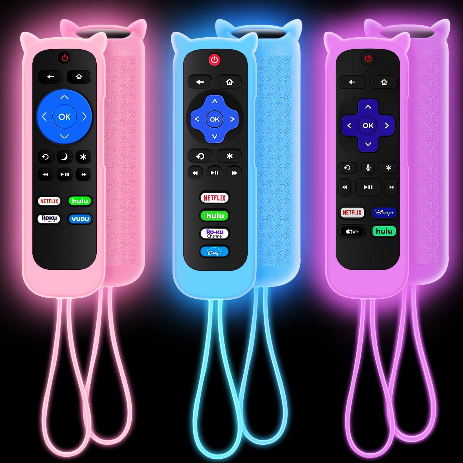 Glow In Dark Remote Cases Climberer 3-Pack Covers - Glow In The Dark ...
