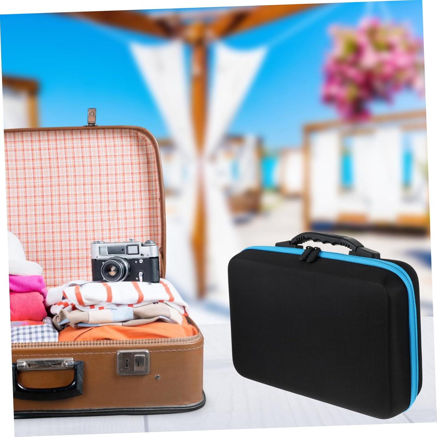 Gatuida Essential Oil Storage Bag Bottles Organizer Essential Oil Holder Travel-friendly Pouch