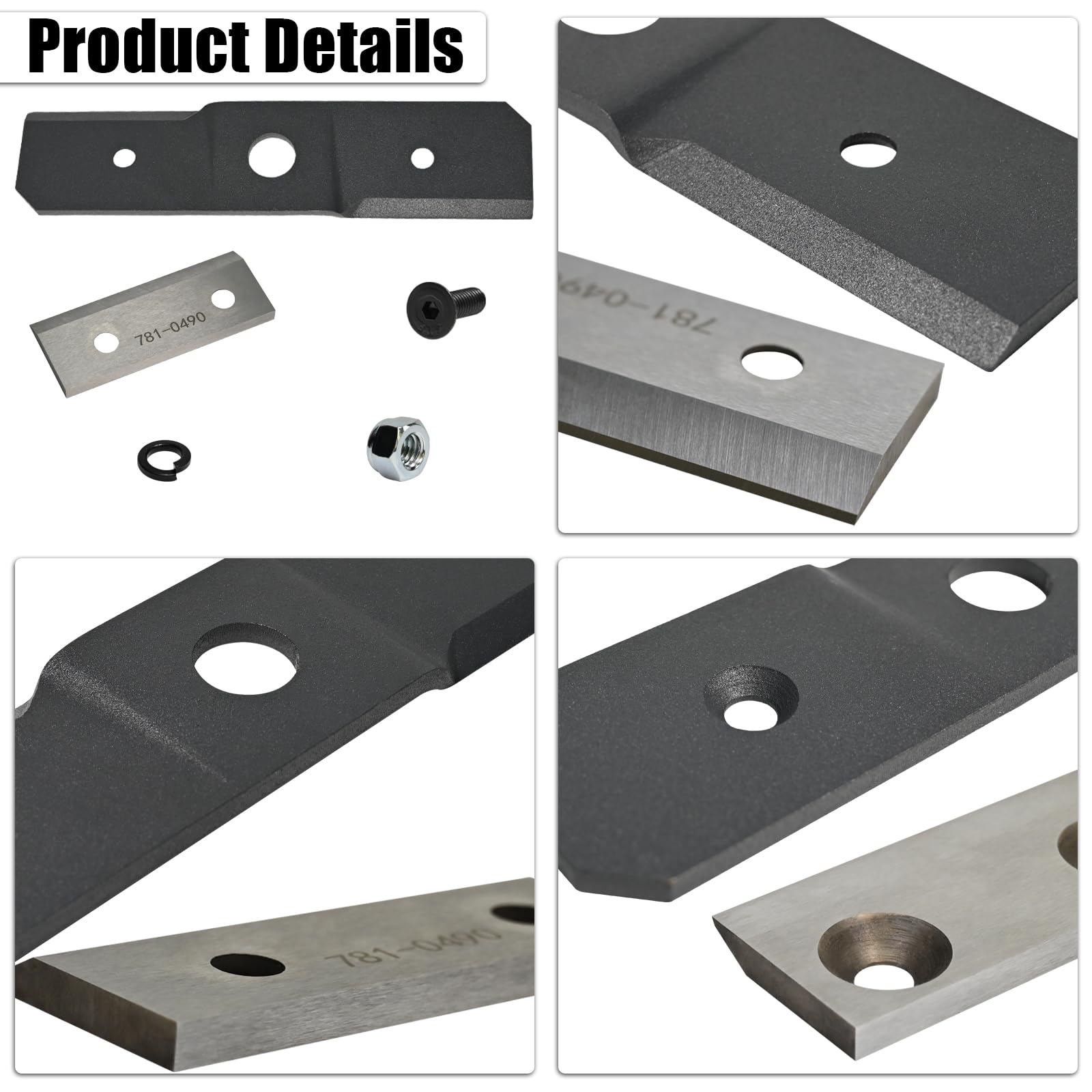Kit de lames de déchiqueteuse 781-0490 742-0571 pour Craftsman Troy-Bilt MTD