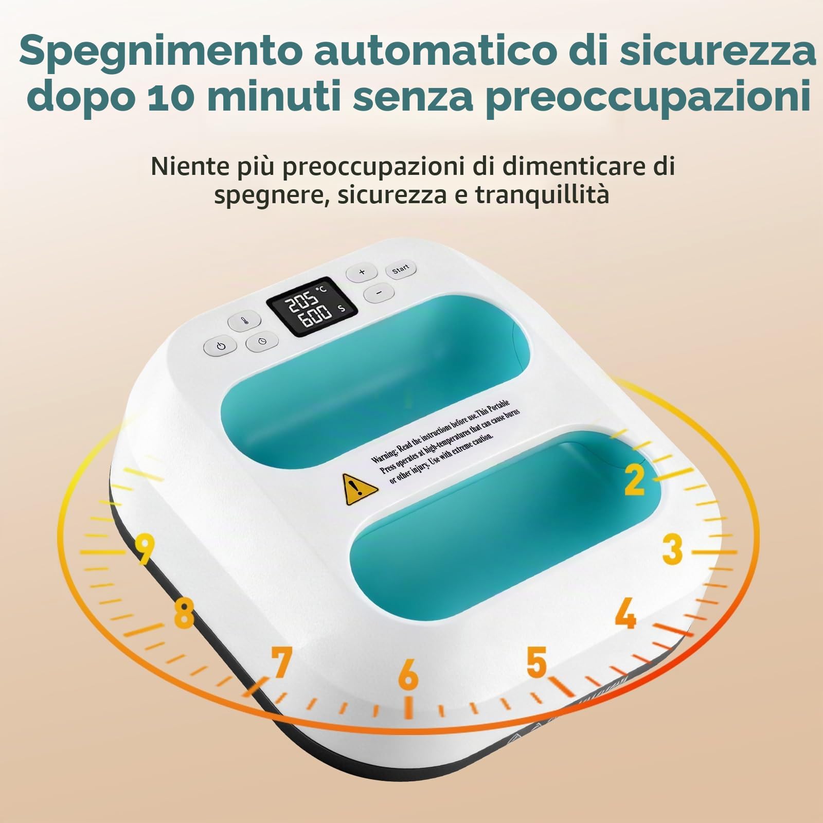 Pressa a Caldo,Stampante per Tessuti,25x26cm,per Magliette,Cappelli,Borse,Cotone,Poliestere, Zaini,Tappetini per il Mouse