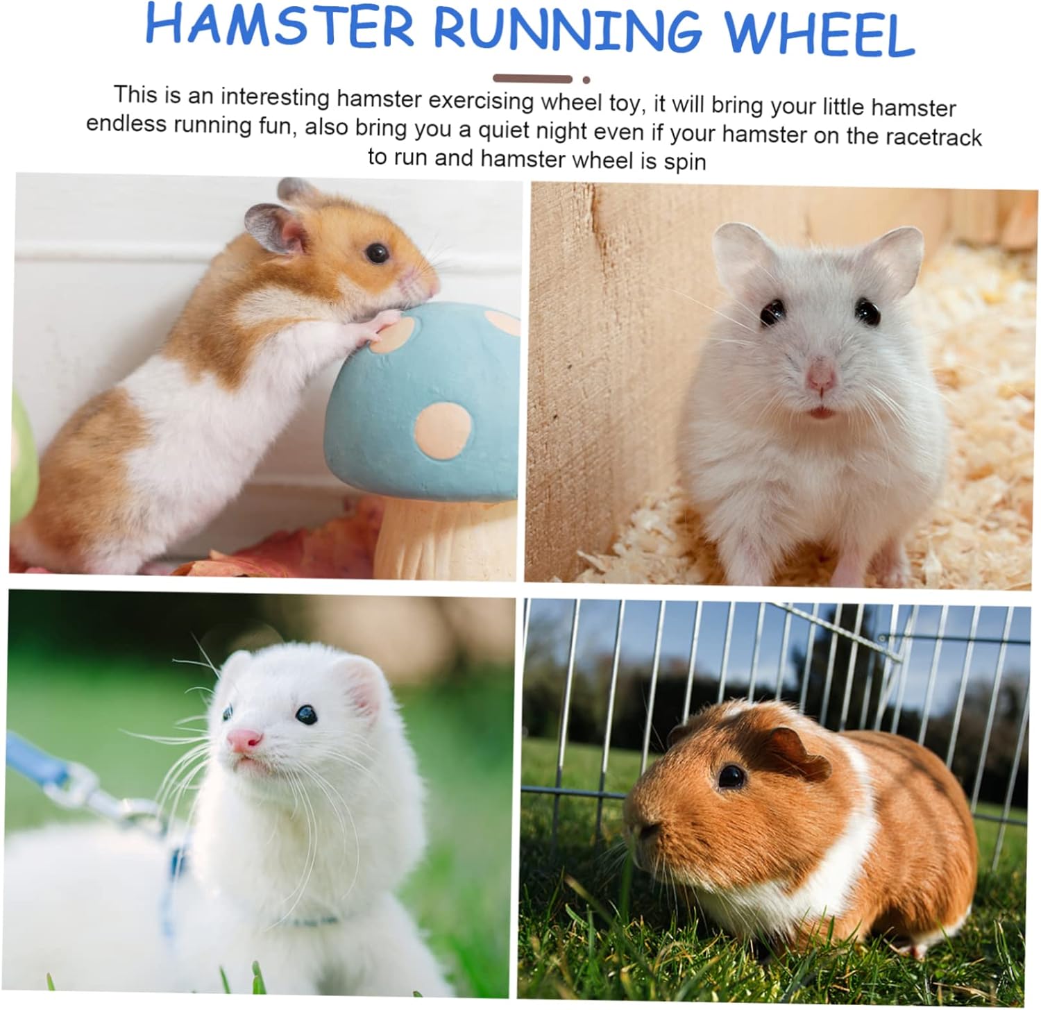 Silent Pet Wheel Toy for Hamsters Chinchillas Squirrels Hedgehogs Exercise Plaything Gerbil Wheel