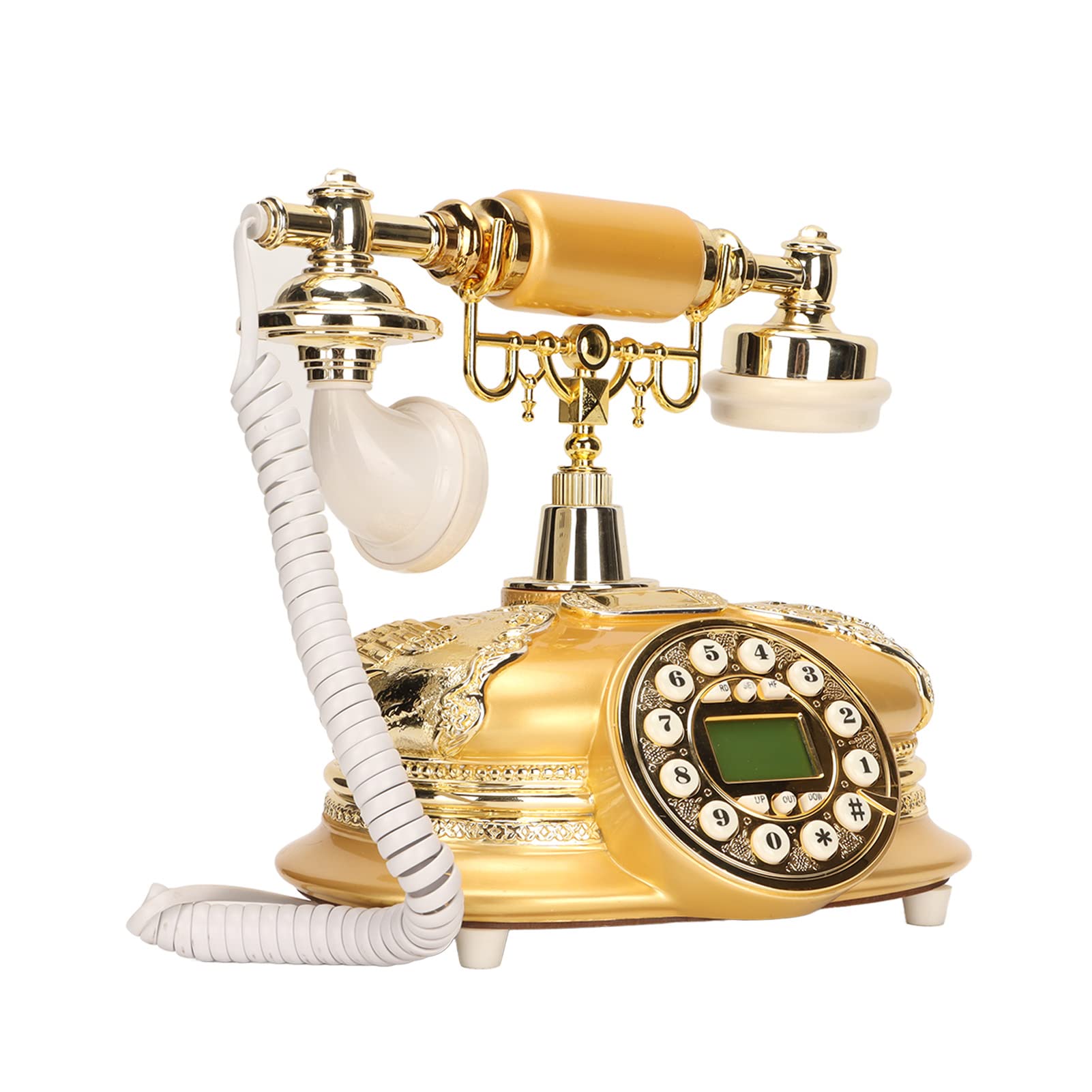 Telefono Fisso, MS‑5600a Telefono Vintage Europeo Telefono Fisso Antico Classico Telefono Fisso Digitale Vecchio Stile per Soggiorno Ufficio Camera da Letto