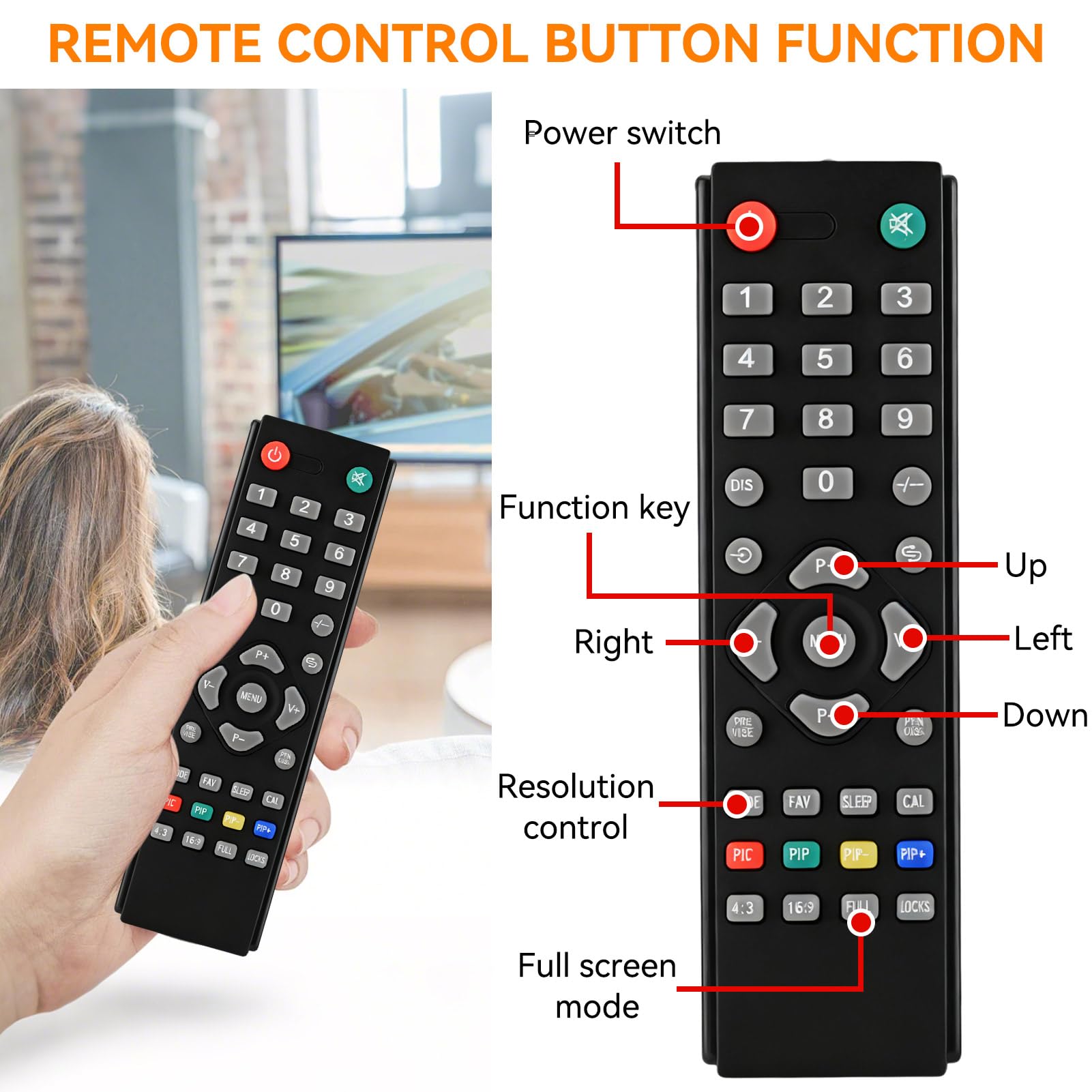 Agatige Ricevitore TV Analogico, Adattatore Convertitore da RF a HDMI con Telecomando, per Proiettori/Insegnamento Multimediale(Spina UE)