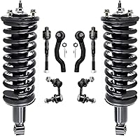 Vista 362 de Detroit Axle - Kit de puntales delanteros para Ford 2000-2004 Focus 2 puntales con muelle helicoidal 2 brazos de control inferiores con rótulas 2001