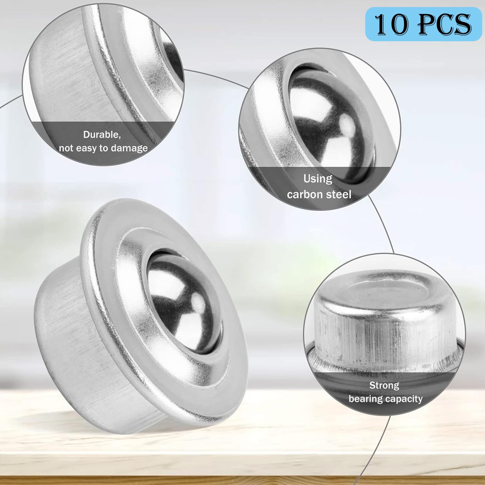LEZED 10 Piezas Brida De Transferencia, Unidad De Transferencia De Bola Rodamientos, para Sistemas De Entrega y Alimentación, Sistemas De Procesamiento y Similares (Soporte De Carga De 15Kg)
