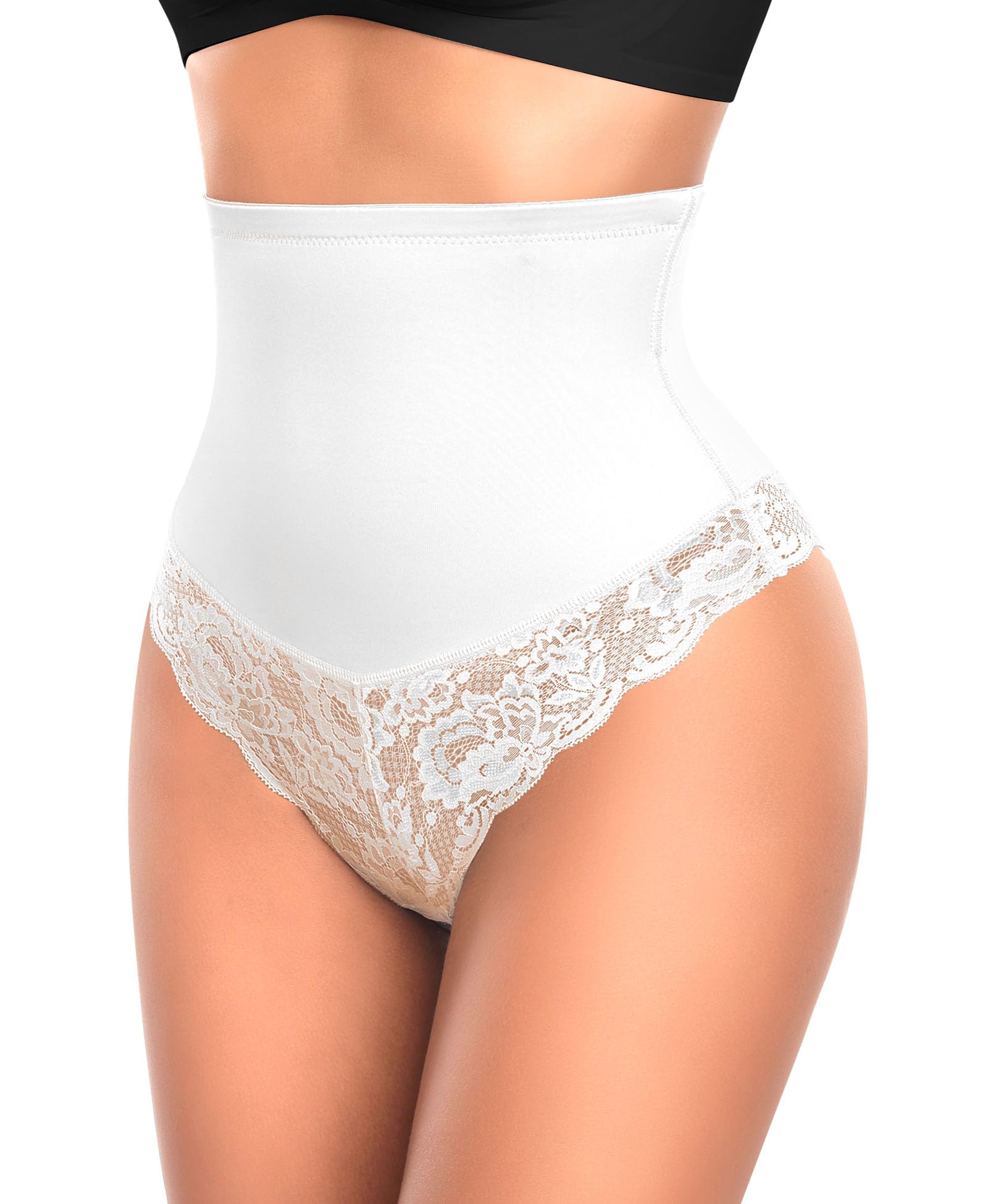 Werena Thong Shapewear for Women Mid High Waisted Shaper Panties Girdle