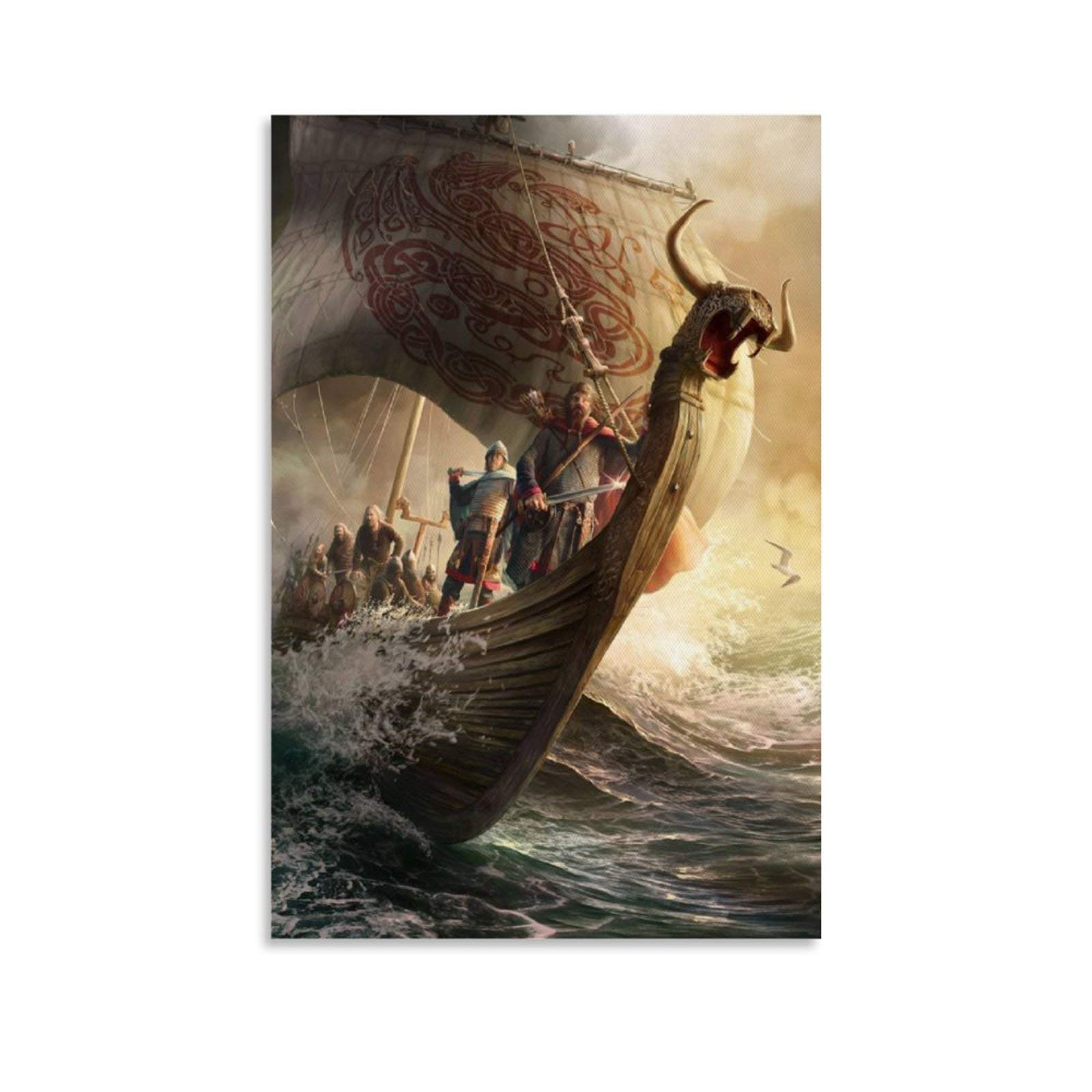 SDFSDF Vikings Travel Retro Travel Poster Decorative Painting Canvas Art Wall Home Decor Collectible Vintage posters 12x18inch(30x45cm)